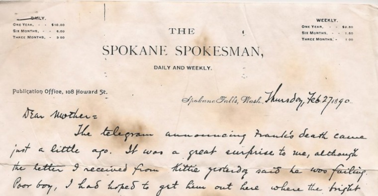 Letter 0f 27 February 1890